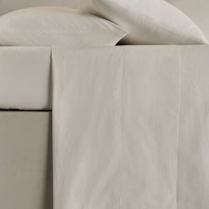 Washed Cotton Percale Flat Sheet