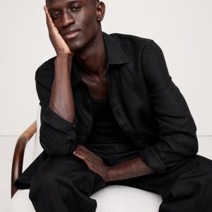 Slim-Fit Linen Shirt