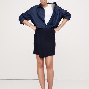 Wool-Blend Bouclé Mini Skirt