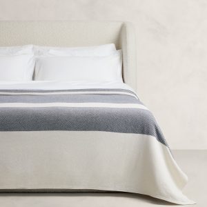 Wide-Stripe Cotton Blanket