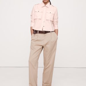 Relaxed Cotton Poplin Utility Shirt