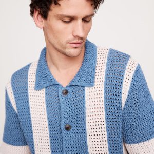 Crochet Cotton Resort Shirt