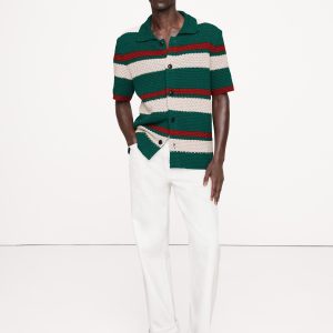 Crochet Cotton Knit Shirt