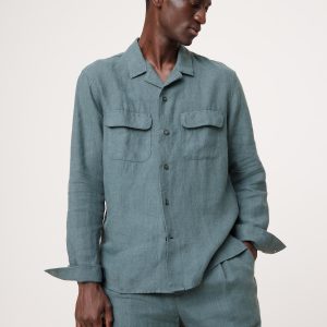 Standard-Fit Linen Resort Shirt
