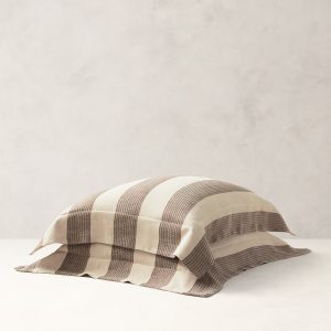 Corded-Stripe Linen Shams
