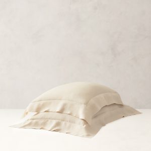 Thin-Stripe Linen Shams