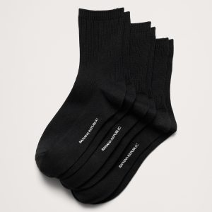 Silk-Cotton Blend Crew Sock 3-Pack