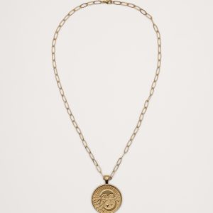 Wanderlust Celestial Pendant Coin with Chain by Jane Win