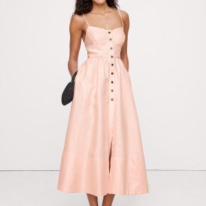 Linen Corset Maxi Dress