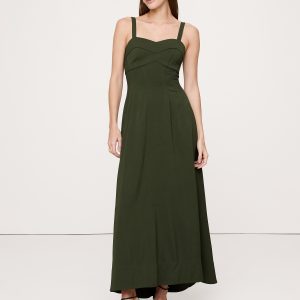 Stretch-Sateen Sweetheart Maxi Dress