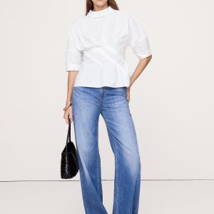 Cotton Poplin Twisted Top