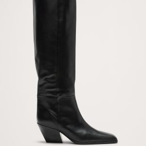 Italian Leather Knee-High Boot