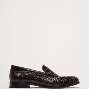 Leather Moc-Toe Loafer