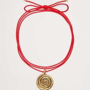 Spiral On A String Necklace by Anni Lu