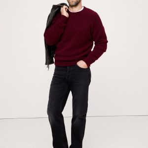 Fluffy Crew-Neck Sweater