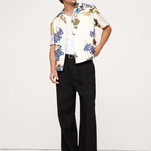 Standard-Fit Silk Resort Shirt