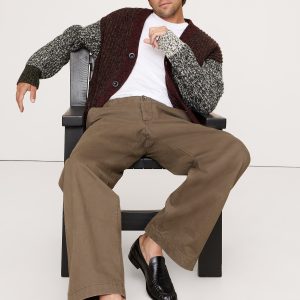 Colorblock Italian Merino-Blend Cardigan