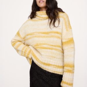 Italian Alpaca-Blend Funnel-Neck Sweater