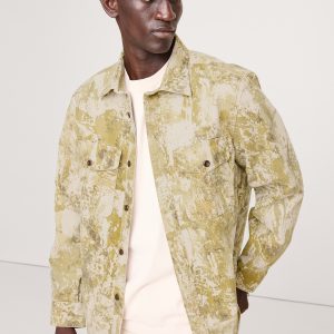 Standard-Fit Cotton Twill Shirt Jacket