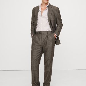 Italian Windowpane Suit Pant