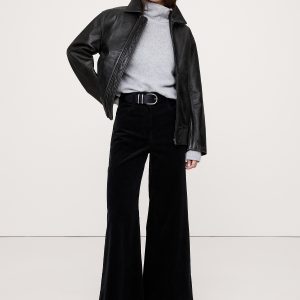 High-Rise Wide-Leg Corduroy Pull-On Pant
