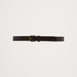 Embossed Leather Belt with Roller Buckle