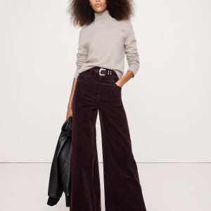 High-Rise Wide-Leg Corduroy Pull-On Pant