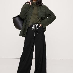 High-Rise Wide-Leg Italian Wool Pant