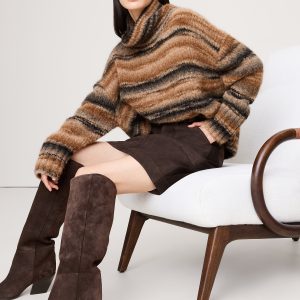 Italian Alpaca-Blend Funnel-Neck Sweater