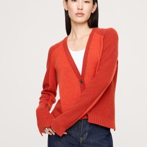 Cashmere Mixed-Stitch Cardigan