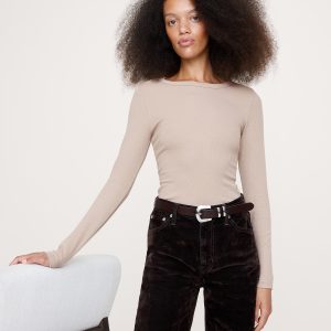 Ribbed Crew-Neck T-Shirt