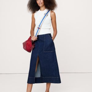 Denim Midi Skirt