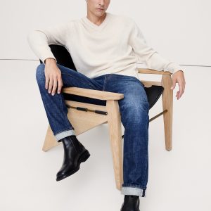 Italian Merino-Blend V-Neck Sweater