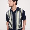 Bouclé Stripe Sweater Polo