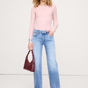 Ribbed Crew-Neck T-Shirt