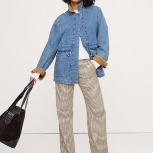 Mid-Rise Bootcut Italian Flannel Belted Pant