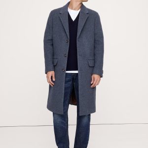 Italian Melton Wool-Blend Top Coat