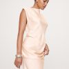 Hammered Satin Draped Top